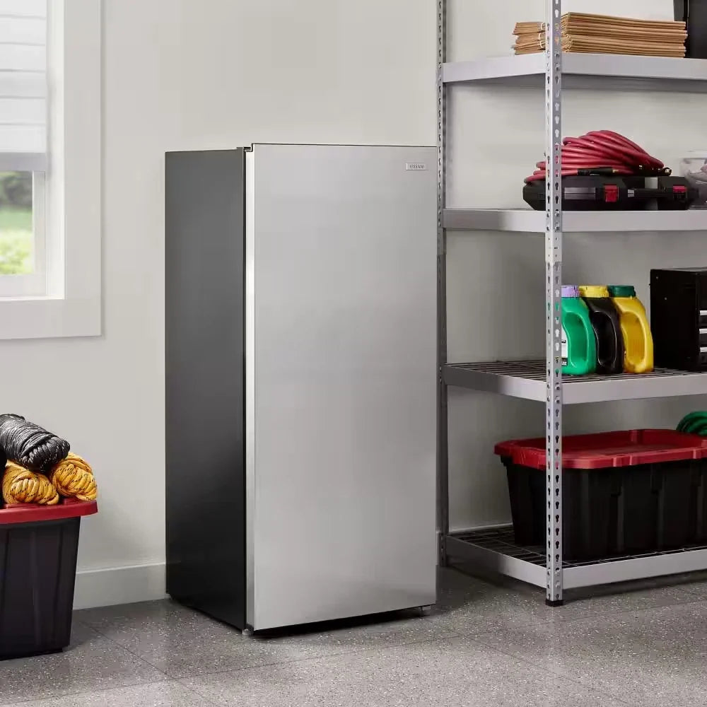 Vissani 7.1 cu. ft. Manual Defrost Convertible Upright Freezer in Stainless Steel Look, Garage Ready