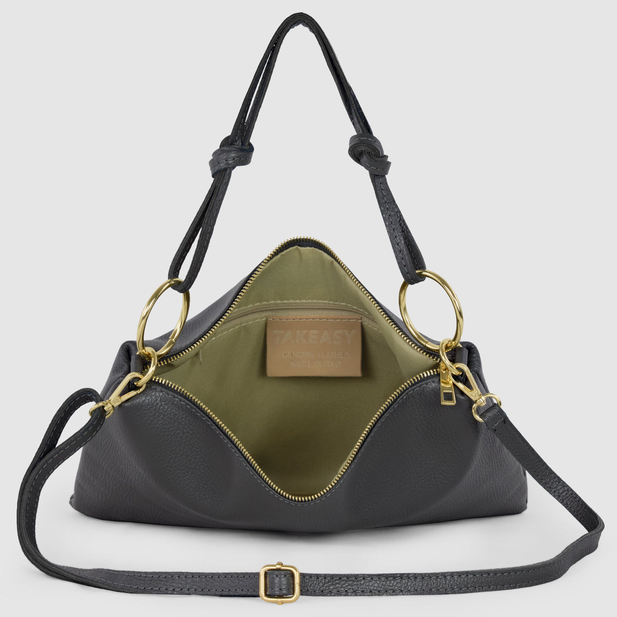 Italian Full-Grain Leather Shoulder Bag | Livorno