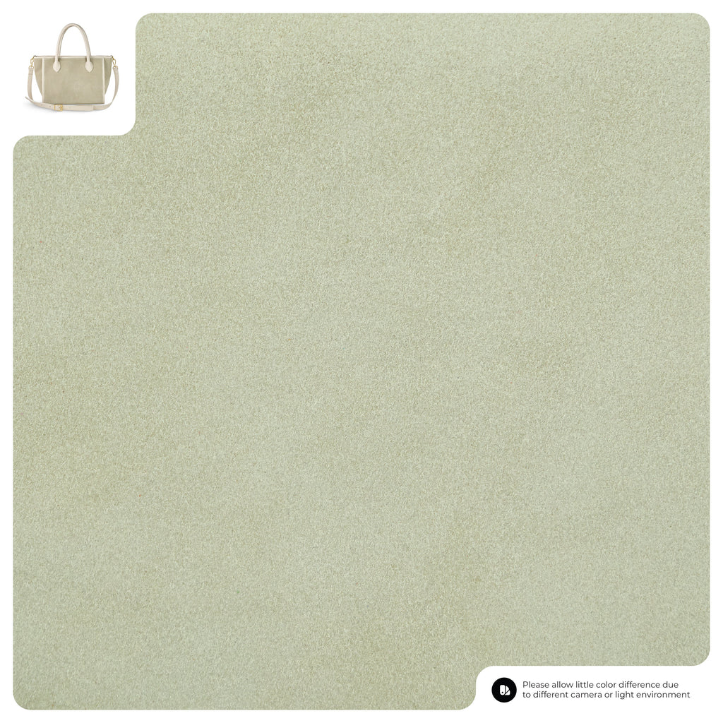 Italian Genuine Suede & Full-Grain Leather Top-Handle Bag | Alba